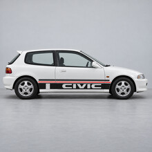 Breite Ausführung Keilform CIVIC Seiten Vinyl Aufkleber Sticker für Honda Civic EG Hatchback 1991-1995_2