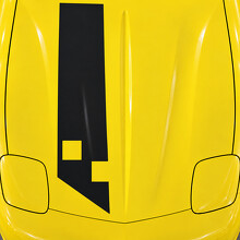 Offset Checker Band Coupe Motorhauben Vinyl-Aufkleber für Chevrolet Corvette C5 1997-2004_2