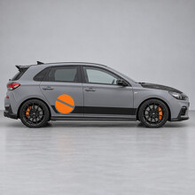 Geschnittener Disc-Trackband-Seitenvinyl-Aufkleber für Hyundai i30 N PD Hatchback 2017-2020_2