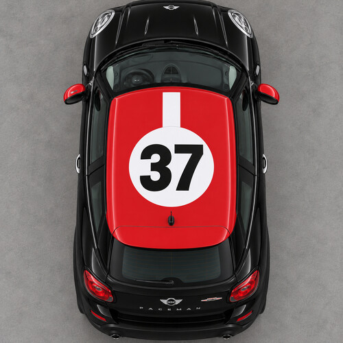 Rally Disc 37 Dach-Vinyl-Aufkleber für MINI Paceman R61 2013-2016_1