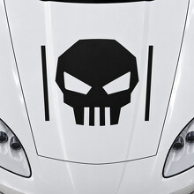 Skull Outrigger Standard Coupe Motorhauben Vinyl-Aufkleber für Chevrolet Corvette C6 2005-2013_2