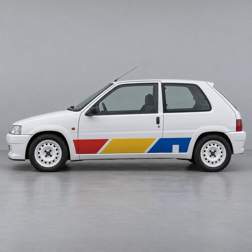 Rallye Drei Panel S1 Seiten-Vinyl-Aufkleber für Peugeot 106 1993-1996_1