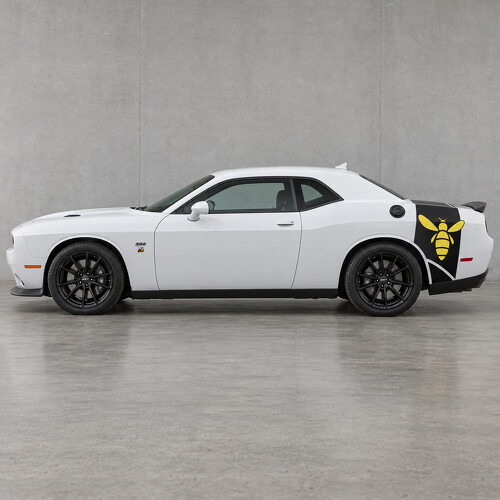 Flügelhaftes Heckband Schmale Karosserie Seitenkoffer Vinylaufkleber für Dodge Challenger 2023