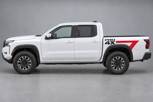 Gestapelter PRO-4X Crew Cab Kurzbett Seitenverkleidung Vinyl-Aufkleber für Nissan Frontier 2024_1