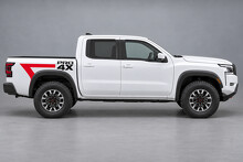 Gestapelter PRO-4X Crew Cab Kurzbett Seitenverkleidung Vinyl-Aufkleber für Nissan Frontier 2024_2