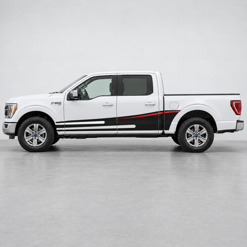 Speed Sail XLT SuperCrew 5,5-Fuß Ladeflächen-Seiten Vinyl-Aufkleber für Ford F-150 2024_1