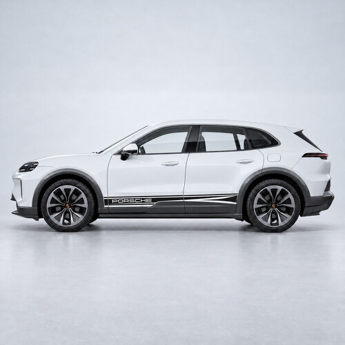 Akzentstreifen Schweller Vinylaufkleber Aufkleber für Porsche Cayenne Electric