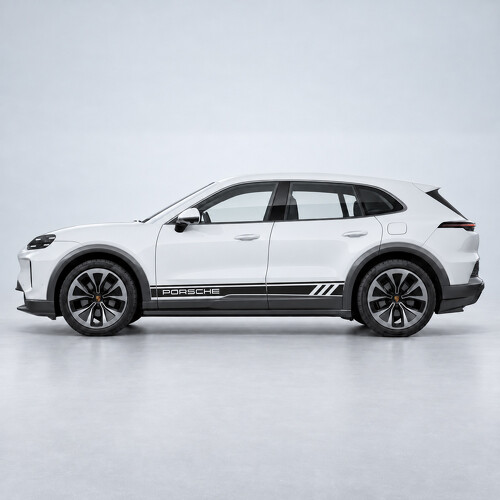 Racing Style Streifen Seiten Vinyl Aufkleber für Porsche Cayenne Electric
