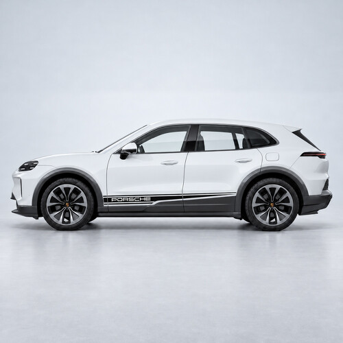 Kontur Akzentstreifen Seiten Vinyl Aufkleber Sticker für Porsche Cayenne Electric