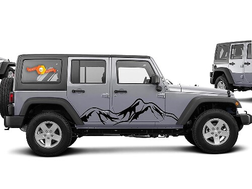 Bergketten-Seitenvinylaufkleber für Jeep Wrangler