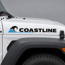 Coastline Wave Shoulder Hauben Vinylaufkleber für Jeep Wrangler 2021_2