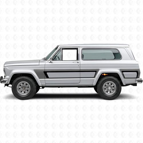 Retro-Streifen Seiten Vinyl Aufkleber für Jeep Cherokee 1981-83