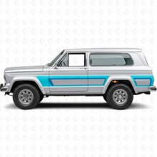 Retro-Streifen Seiten Vinyl Aufkleber für Jeep Cherokee 1981-83_2