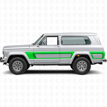 Retro-Streifen Seiten Vinyl Aufkleber für Jeep Cherokee 1981-83_3