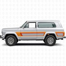 Retro-Streifen Seiten Vinyl Aufkleber für Jeep Cherokee 1981-83_4
