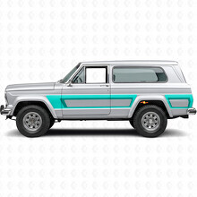 Retro-Streifen Seiten Vinyl Aufkleber für Jeep Cherokee 1981-83_5