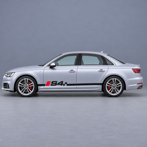Schachbrett-Flanken-Vinylaufkleber für Audi S4 2018_1