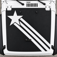 Star Trail Motorhauben-Vinylaufkleber für Jeep Wrangler 2014_2