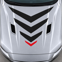 Sonic Chevron Mach 1 Motorhauben Vinylaufkleber für Ford Mustang 2021_2