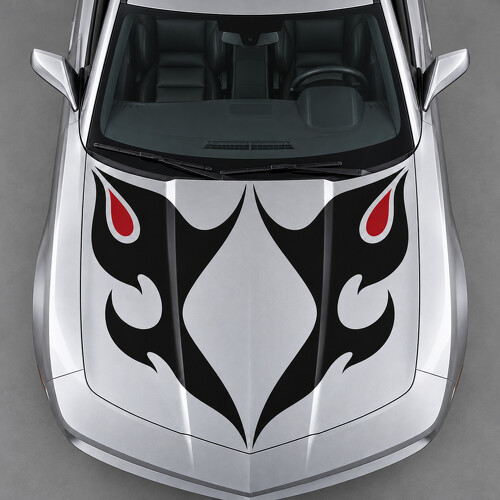 Twin Flame SS Hauben-Vinylaufkleber für Chevrolet Camaro 2013_1