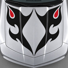 Twin Flame SS Hauben-Vinylaufkleber für Chevrolet Camaro 2013_2