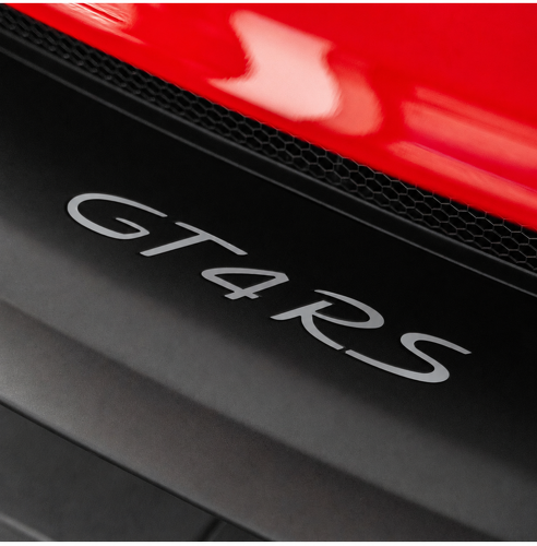 Porsche GT4 RS Front-Spoiler Lippe Schriftzug Vinyl Aufkleber Sticker