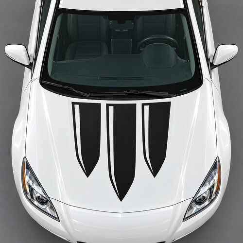 Three Shield Blades Motorhauben-Vinylaufkleber für Buick Regal GS 2012-2013_1