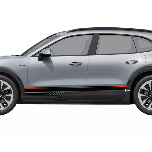 Rally-Style-Akzentstreifen Seitenschweller Vinyl-Aufkleber für Porsche Cayenne Electric