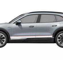 Rally-Style-Akzentstreifen Seitenschweller Vinyl-Aufkleber für Porsche Cayenne Electric_2