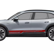 Geometrische Streifen Design Seitenschweller Vinyl-Aufkleber für Porsche Cayenne Electric_2