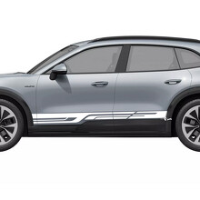 Geometrische Streifen Design Seitenschweller Vinyl-Aufkleber für Porsche Cayenne Electric_3