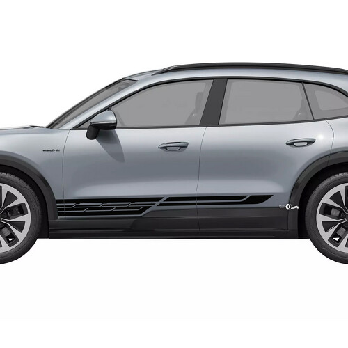 Techno Style Streifen Schweller Vinylaufkleber für Porsche Cayenne Electric