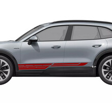 Techno Style Streifen Schweller Vinylaufkleber für Porsche Cayenne Electric_3