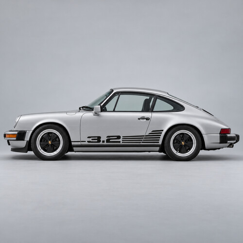 Kühlrippen 3.2 Seitlicher Vinyl-Aufkleber für Porsche 911 Carrera 1984-1989_1