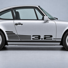 Kühlrippen 3.2 Seitlicher Vinyl-Aufkleber für Porsche 911 Carrera 1984-1989_2