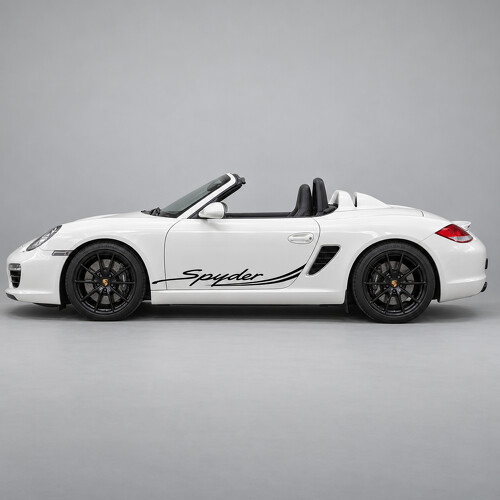 Vinyl-Aufkleber mit Doppelstrich für die Seiten des Porsche Boxster Spyder 987 2011-2012_1