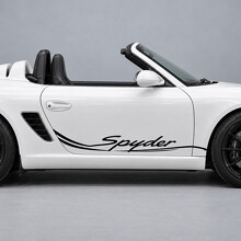 Vinyl-Aufkleber mit Doppelstrich für die Seiten des Porsche Boxster Spyder 987 2011-2012_2