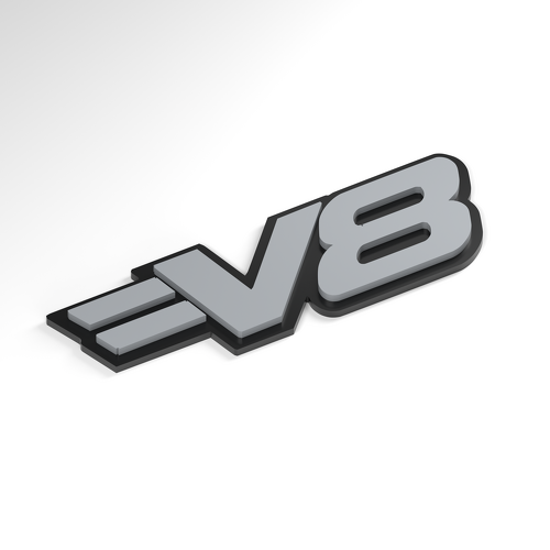 V8 Split Bar 3D Acryl-Emblem_1
