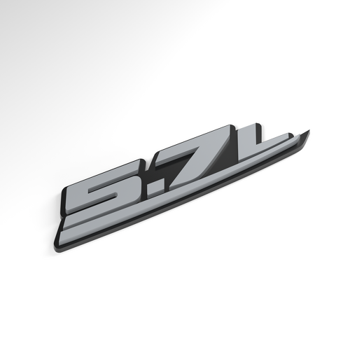 5,7L Hubraum 3D Acryl Emblem