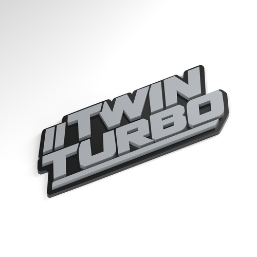 Twin Turbo Twin Slash 3D Acryl Emblem_1