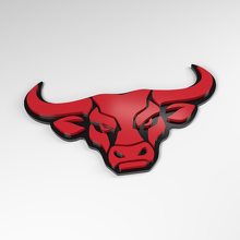 Bull Wide Horns 3D Acryl-Emblem_3