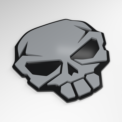 Skull Track Mask 3D Acryl Emblem