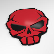 Skull Track Mask 3D Acryl Emblem_3