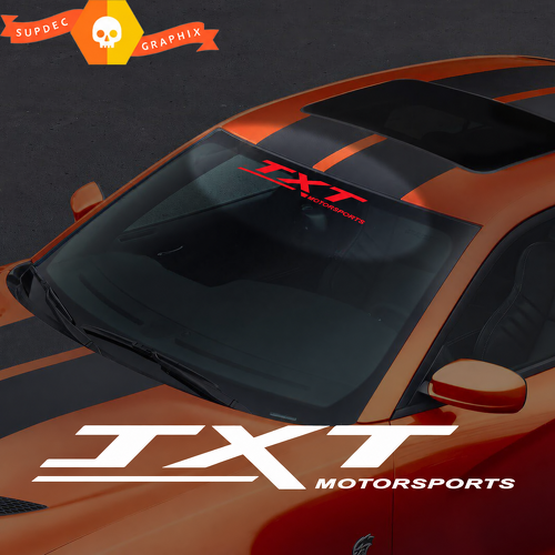 Custom Text Motorsports Windschutzscheiben-Banner Vinyl-Aufkleber für Dodge Challenger Charger