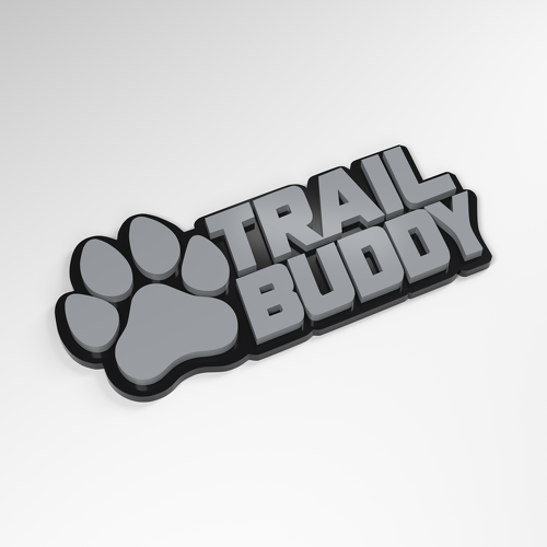 Trail Buddy Pfote 3D Acryl-Emblem_1