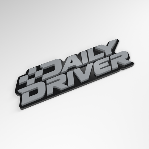 Daily Driver Checker 3D Acrylemblem_1