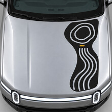 Kontur Wirbelsäule Motorhauben Vinyl-Aufkleber für Rivian R1T 2022_2