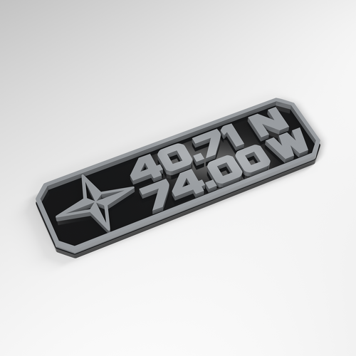 Personalisierte Koordinaten 3D Acryl-Plakette