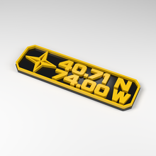 Personalisierte Koordinaten 3D Acryl-Plakette_2