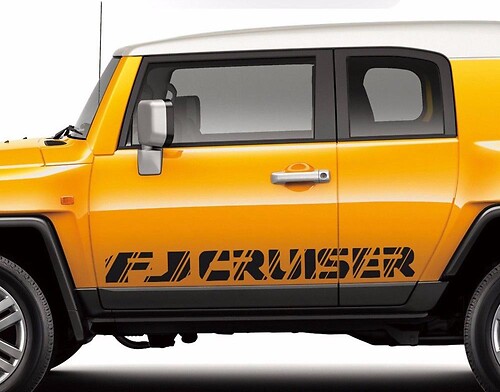 Abgegriffener FJ Cruiser Logo Seiten Tür Vinyl Aufkleber Sticker für Toyota FJ Cruiser